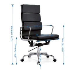 ANDOR High Back Office Chair - Black(Andor High Back Office Chair Black) -Modern Furniture FX 968A 3dms 800