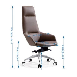 OSCAR High Back Office Chair - Black(Oscar High Back Office Chair Black) -Modern Furniture FX A308dms 800