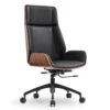 TYLER High Back Office Chair - Walnut & Black(Tyler High Back Office Chair Walnut Black) -Modern Furniture FX A312.d flipped 1000