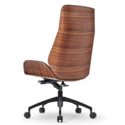 TYLER High Back Office Chair - Walnut & Black(Tyler High Back Office Chair Walnut Black) -Modern Furniture FX A312.f 1000
