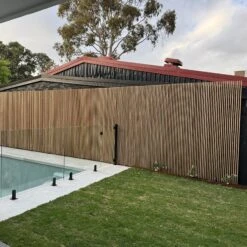 WOODFLEX Flexible Outdoor Hard Wood Batten Pool Fence Cladding - Oak & Black - 2400mm X 600mm(Woodflex Flexible Outdoor Hard Wood Wall Ceiling Cladding Oak Black 2400mm X 600mm) -Modern Furniture Fence Lifestyle4 2000 1236ccbc a53d 466d ba60 d026cb375bfe