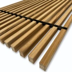 WOODFLEX Outdoor Hard Wood Slat Wall Fence Batten Screen Cladding - 2400mm X 600mm(Woodflex Outdoor Indoor Solid Hard Wood Slat Wall Ceiling Cladding Oak 2700mm X 545mm Copy) -Modern Furniture Fenceclosup 2000