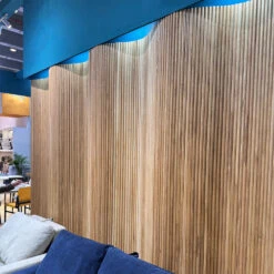WOODFLEX Flexible Solid Paulownia Wood Slat Wall Panel -2700mm X 600mm - Half Round(Woodflex Flexible Solid Paulownia Wood Slat Wall Panel 2700mm X 595mm Half Round) -Modern Furniture Flexible Solid Timber 2 1000