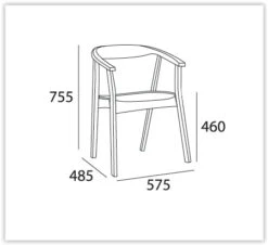 GRETA Dining Chair - Cocoa(Greta Chair In Cocoa 1) -Modern Furniture GRETA Dining Chair