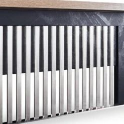 AFTAN Reception Desk Left Panel 180cm - Warm Oak & Black(Aftan Reception Desk Left Panel 180cm Warm Oak Black) -Modern Furniture Grill 800