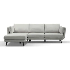 RANNI 3 Seater Sofa With Left Chaise - Warm Grey(Copy Of Ranni 3 Seater Sofa With Left Chaise Light Grey) -Modern Furniture HD 9551 LFrontView800