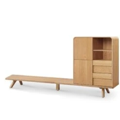 FINLEY TV Entertainment Wall Unit 1.8M - Natural(Finley Tv Unit With Storage 180cm Ah) -Modern Furniture HL MK5172 reversed 800