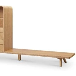 FINLEY TV Entertainment Wall Unit 1.8M - Natural(Finley Tv Unit With Storage 180cm Ah) -Modern Furniture HL MK5172 A