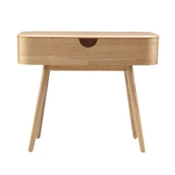 AKINO Console Dressing Table 90cm - Natural Ash Veneer(Akino Console Table 90cm Natural Ash Veneer)