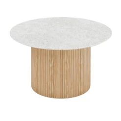 BLANCHE Coffee Table 90cm - Terrazzo Stone(Blanche Coffee Table 90cm Terrazo Stone)