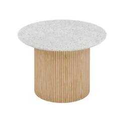 BLANCHE Side Table 60cm - Terrazzo Stone(Blanche Side Table 60cm Terrazzo Stone)