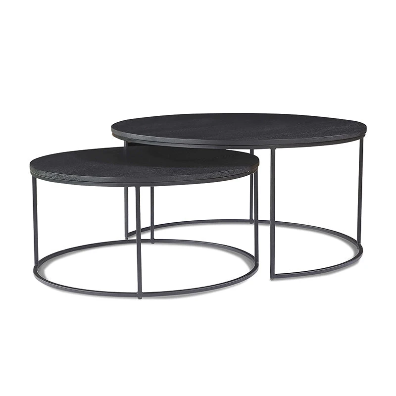 BRANDI Nest Of 2 Tables 75/90cm - Black(Brandi Nest Of 2 Tables 75 90cm Black) 3 BRANDI Nest Of 2 Tables 75/90cm - Black(Brandi Nest Of 2 Tables 75 90cm Black)