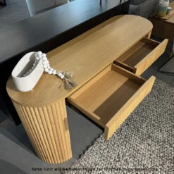 KELYN Console Table 140cm - Black(Kelyn Console Table Black) -Modern Furniture HP 20240401 CO N Above Black 1000