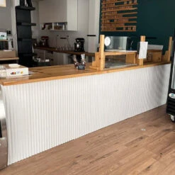 WOODFLEX WHITE PRIMED FLEXIBLE - HALF ROUND 37 - 2700mm X 600mm(Woodflex Flexible Prime Half Round 37 5mm 270x60x9) -Modern Furniture HR37 2 1000