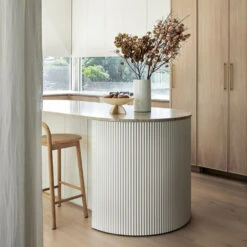 WOODFLEX WHITE PRIMED FLEXIBLE - HALF ROUND 27 - 2700mm X 600mm(Woodflex Flexible Prime Half Round 27mm 2700 X 600 X 9) -Modern Furniture Half Round 16 27 1000 1