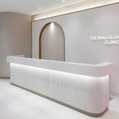 WOODFLEX WHITE PRIMED FLEXIBLE UNDER BENCH - HALF ROUND 27 - 900mm X 600mm(Woodflex Flexible Prime Underbench Half Round 27mm 900 X 6500 X 9) -Modern Furniture Half round 2 27 1000