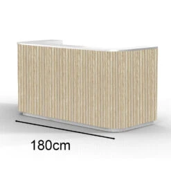 HALO Reception Desk 180cm - Oak & White(Halo Reception Desk 180cm Oak White) -Modern Furniture HaloHalfRound 1000 9b7ac5b4 aa1f 4c43 b841 b5f155de0004