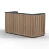 HALO Reception Desk 180cm - Oak / Black On Black(Halo Reception Desk 180cm Oak Black) -Modern Furniture HaloOak Black 1000