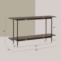 HAMILTON Console Table Solid Acacia Wood 140cm - Toffee(Hamilton Console Table 140cm Toffee) -Modern Furniture Hamilton ConsoleTable Dimensions 800