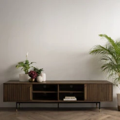 HAMILTON Entertainment TV Unit Solid Acacia Wood 200cm - Toffee Colour(Hamilton Entertainment Tv Unit Solid Acacia Wood 200cm Toffee Colour) -Modern Furniture Hamilton TVCabinet Simple1 800