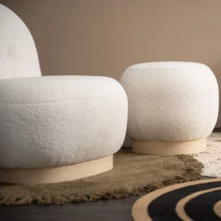 HELIA Boucle Lounge Chair - Off White(Helia Boucle Lounge Chair Off White) -Modern Furniture Helia Stelia2 1000