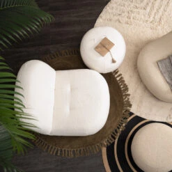 HELIA Boucle Lounge Chair - Off White(Helia Boucle Lounge Chair Off White) -Modern Furniture Helia Stelia3 1000