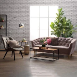 BRADFORD Side Table 40cm- Natural & Black(Bradford Lamp Table Oak) -Modern Furniture Huayra Bradford Salomi Keir Laxmi Ruthin800