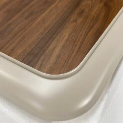 HUGO Executive Office Desk + Left Return - 240cm - Walnut + Ivory(Hugo Executive Office Desk Left Return 240cm Walnut Ivorie) -Modern Furniture HugoTopMain 800