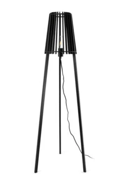 Fidel Timber Floor Lamp 1.3M - Black(Fidel Floor Lamp Black)
