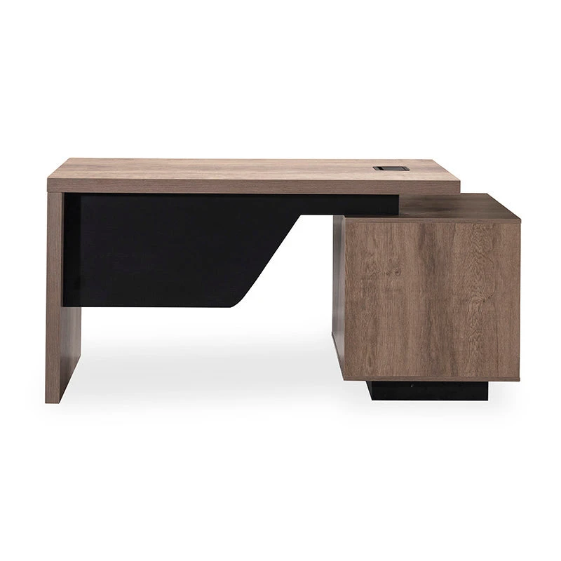KELLEN Executive Desk With Left Return 1.6-1.8M - Warm Oak & Black(Kellen Executive Desk With Left Return 1 6 1 8m Mahogany Black) 4 KELLEN Executive Desk With Left Return 1.6-1.8M - Warm Oak & Black(Kellen Executive Desk With Left Return 1 6 1 8m Mahogany Black) - Image 2