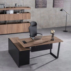 ADRIANO Executive Office Desk With Right Return 160-180cm - Light Brown(Adriano Executive Desk With Right Return 1 8m Light Brown) -Modern Furniture IMG 0426copy