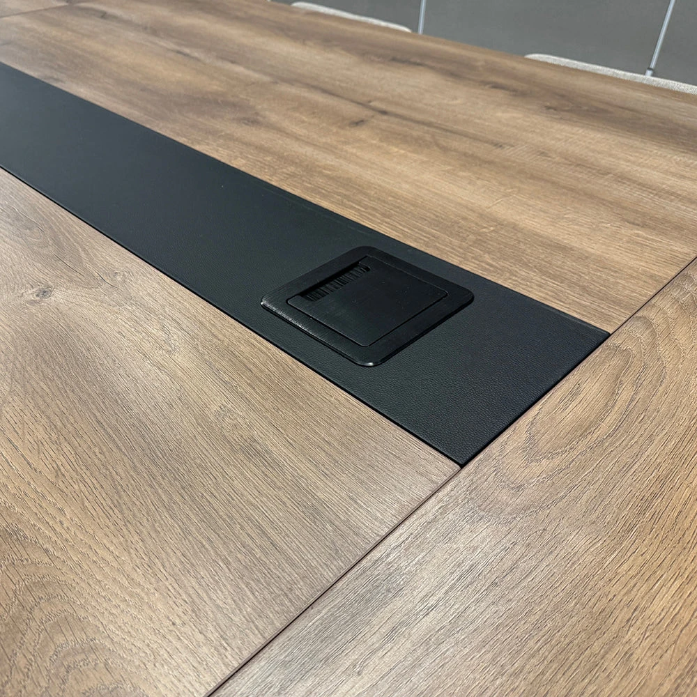 VIDAL Boardroom Table 3.6m X 1.2m - Warm Oak & Black(Vidal Boardroom Table 3 6m X 1 2m Mahogany Black) 12 VIDAL Boardroom Table 3.6m X 1.2m - Warm Oak & Black(Vidal Boardroom Table 3 6m X 1 2m Mahogany Black) - Image 10