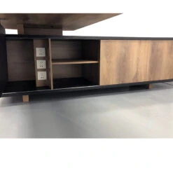 EASTON Executive Desk With Right Return 2.2-2.4m - Warm Oak & Black(Easton Executive Desk With Right Return 2 2m Mahogany Black) -Modern Furniture IMG 0812 copy