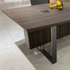 INIGO Boardroom Meeting Table 2.4M - Hazelnut & Black(Armando Boardroom Table 2 4m Hazelnut Brown) -Modern Furniture IMG 2016 800