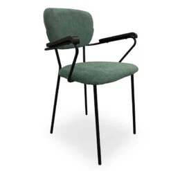KELBY Arm Chair - Jade + Black(Kelby Arm Dining Chair Jade Black)