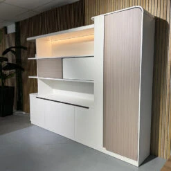 LUSH Display Unit 261.5cm - White & Taupe(Lush Display Unit 261 5cm Grey) -Modern Furniture IMG 7996 1000