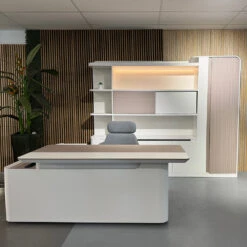 LUSH Display Unit 261.5cm - White & Taupe(Lush Display Unit 261 5cm Grey) -Modern Furniture IMG 7997 1000