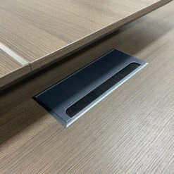 Carter Executive Office Desk With Left Return 2.2M - Coffee & Charcoal(Carter Executive Office Desk Left Return 220cm Coffee Charcoal 1) -Modern Furniture IMG 8812 800