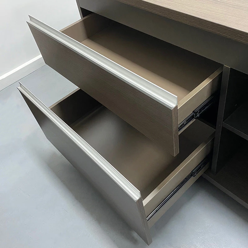 CARTER Executive Office Desk With Right Return 2.2M - Coffee & Charcoal(Carter Executive Office Desk Right Return 220cm Coffee Charcoal) 9 CARTER Executive Office Desk With Right Return 2.2M - Coffee & Charcoal(Carter Executive Office Desk Right Return 220cm Coffee Charcoal) - Image 7