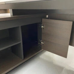 Carter Executive Office Desk With Left Return 2.2M - Coffee & Charcoal(Carter Executive Office Desk Left Return 220cm Coffee Charcoal 1) -Modern Furniture IMG 8818 800