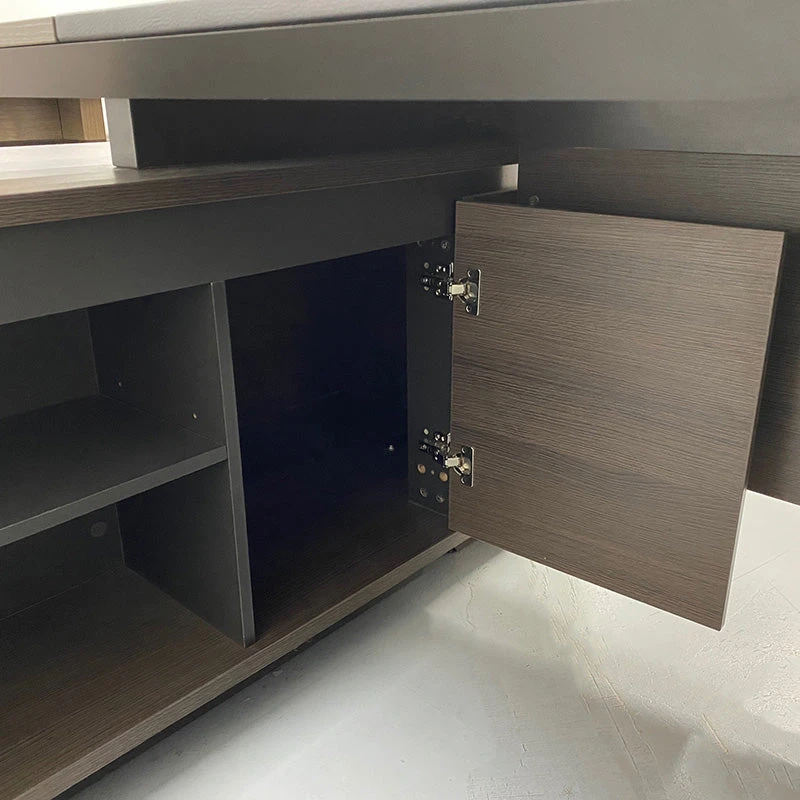 CARTER Executive Office Desk With Right Return 2.2M - Coffee & Charcoal(Carter Executive Office Desk Right Return 220cm Coffee Charcoal) 10 CARTER Executive Office Desk With Right Return 2.2M - Coffee & Charcoal(Carter Executive Office Desk Right Return 220cm Coffee Charcoal) - Image 8