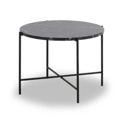 JADEN Side Table Large 60cm - Black & White(Jaden Side Table Black White)