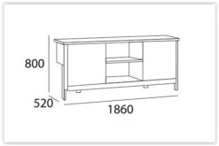 JARVY Sideboard Buffet 186cm - Natural & Grey(Jarvy Sideboard In Natural Finish) -Modern Furniture JARVY Sideboard 79d3eb7b 4e2f 4e30 bfae 1791a77072be