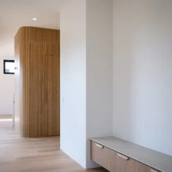 WOODFLEX Flexible Wooden Slat Wall Panel - Oak Veneer - 2700mm X 600mm - Trapezium(Woodflex Flexible Wooden Slat Wall Panel Oak Veneer 2700mm X 595mm Platforms) -Modern Furniture JHP25HOADApril 33 1000