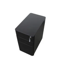 MARLO 3 Drawer Slim Mobile Pedestal Cabinet - Black(Marlo 3 Drawer Slim Mobile Cabinet Black) -Modern Furniture JL BYBBBF Btopview 1000
