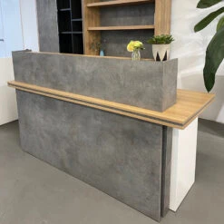 JARINReception Desk 1.8M Right Panel - Carbon Grey & White Colour(Jarin Reception Desk 1 8m Carbon Grey White Colour) -Modern Furniture Jarin1800ColorRight 800