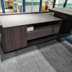KAISON Executive Desk With Reversible Return 2M - Brown Grey(Kaison Executive Desk With Return 2m Dark Oak) -Modern Furniture KAISONExecutiveDesk DF BOS D3020 g800