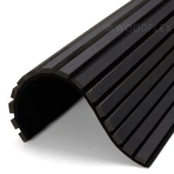 WOODFLEX Flexible Acoustic Wood Slat Wall Panel, Black Veneer - 2400mm X 600mm(Woodflex Flexible Acoustic Wall Panel Black)