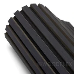 WOODFLEX Flexible Acoustic Wood Slat Wall Panel, Black Veneer - 2700mm X 600mm(Woodflex Flexible Acoustic Wood Slat Wall Panel Black Veneer) -Modern Furniture KSL ACPBL01 Flexible Acoustic Wall Panel 4 2000 watermarked