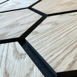 Hexagon WOODFLEX Acoustic Wood Wall Panels - 2700mm X 600mm - Oak Veneer(Hexagon Woodflex Acoustic Wood Wall Tiles Oak Veneer) -Modern Furniture KSL KHPOA270Honeycombcloseup2 1000